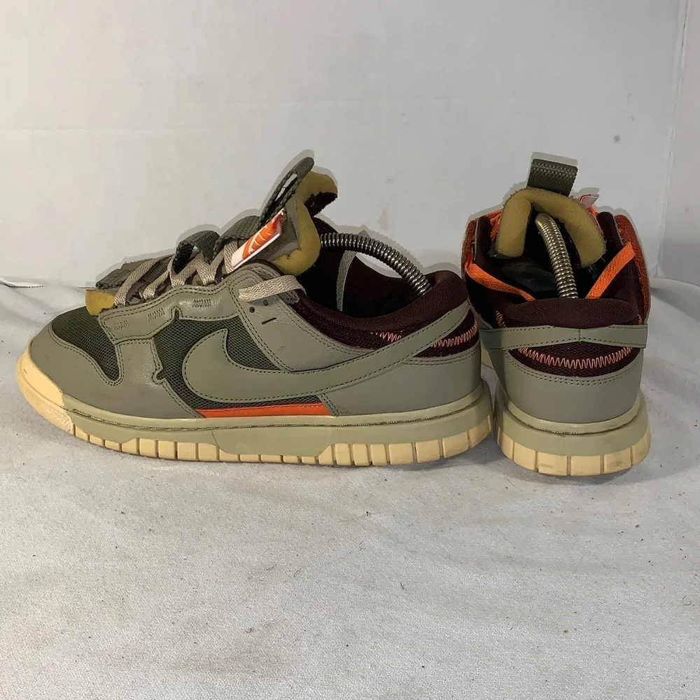 Nike Mens Dunk Low Remastered Jumbo Medium Olive Sneakers